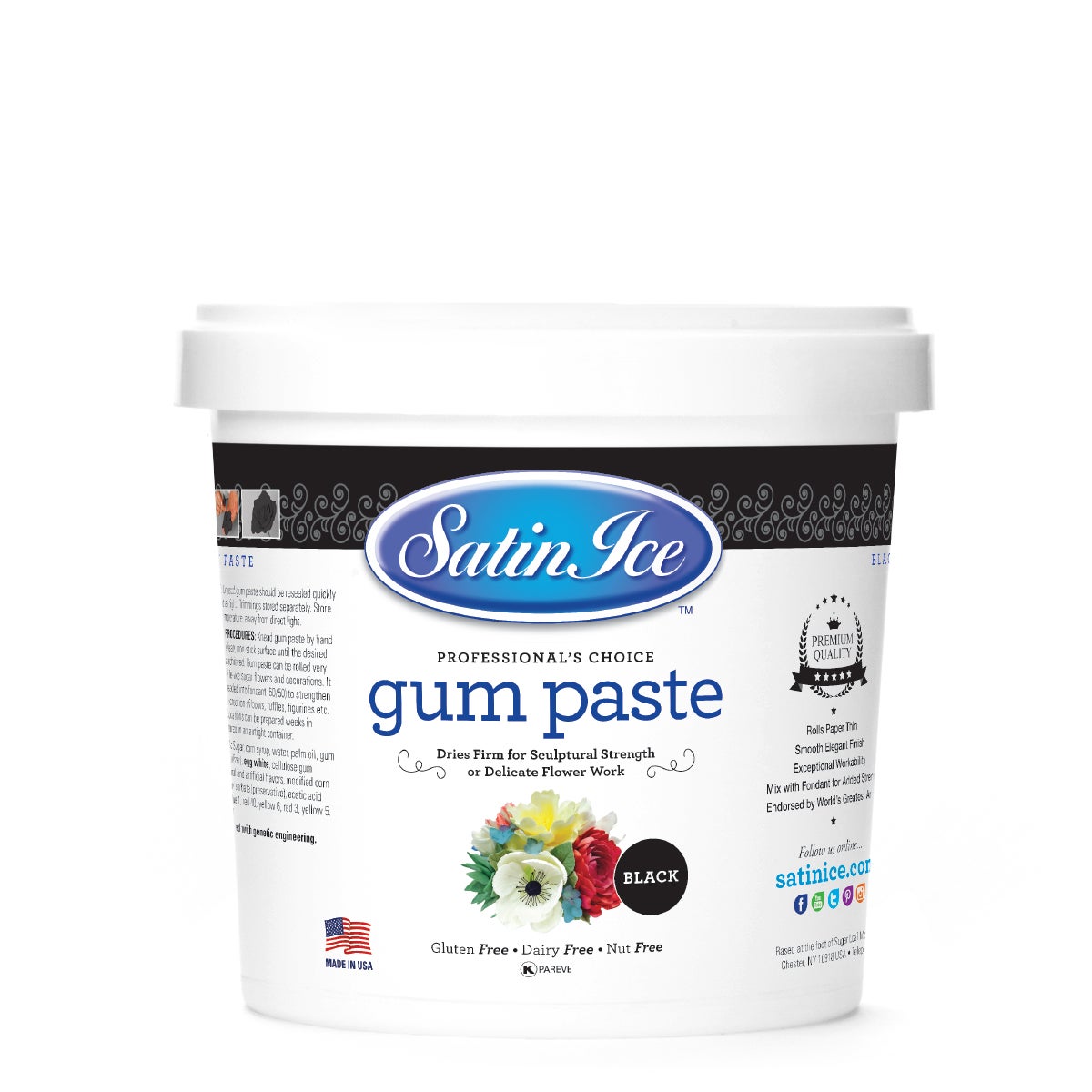 Gum Paste, Black,10 - 2 POUND