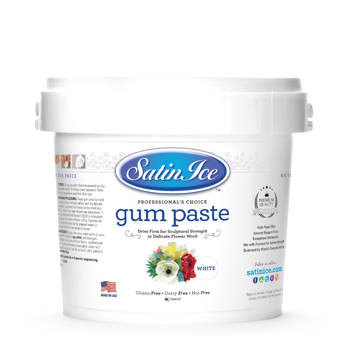 Gum Paste, White,8 - 5 POUND