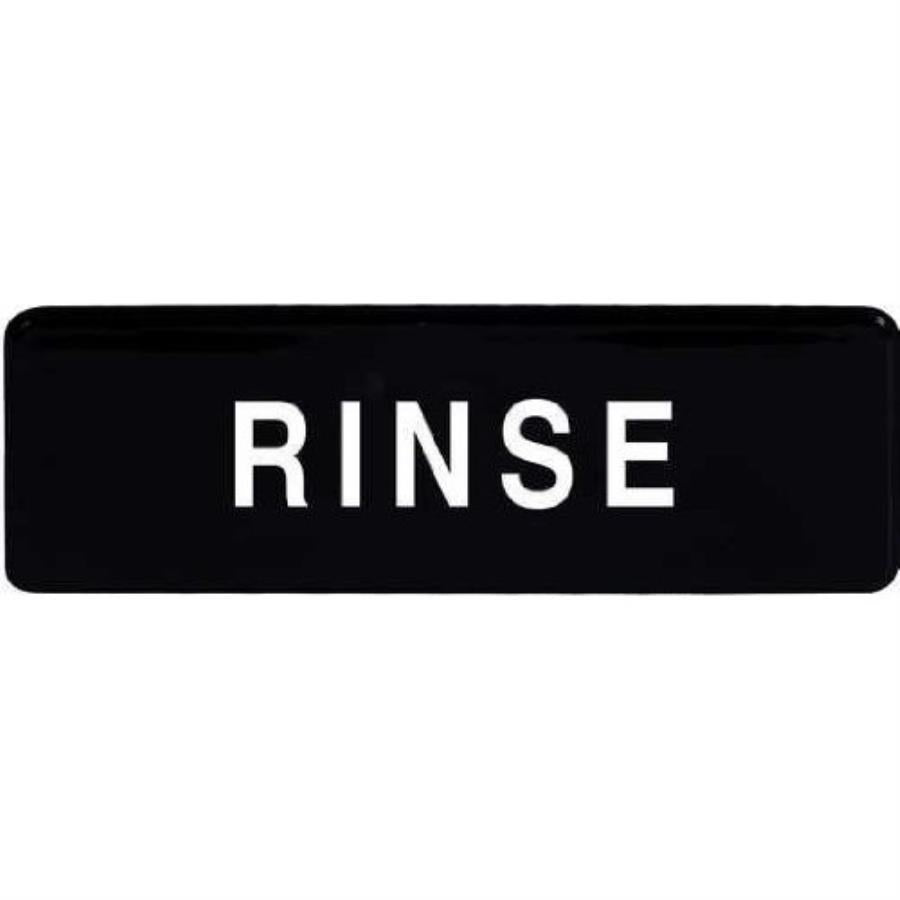 Sign, Sink, Black, Rinse,1 - 1 EACH