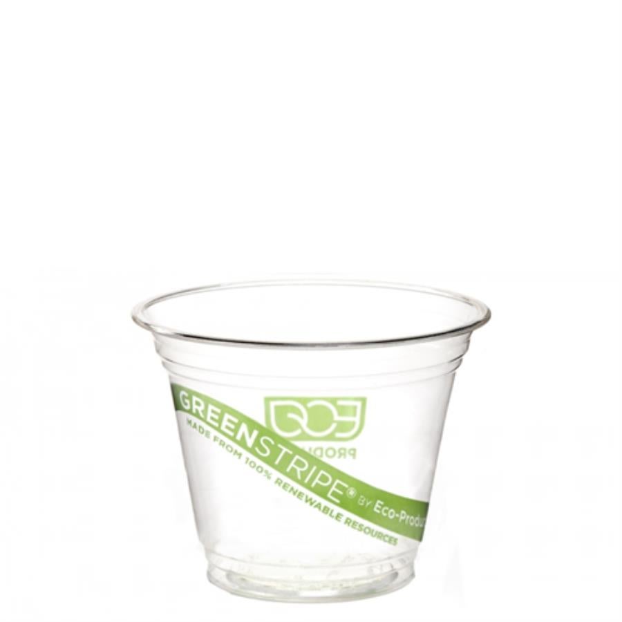 Cups, Cold, 9 Ounce, Plastic, Clear, PLA, Compostable,1000 - 1 EACH