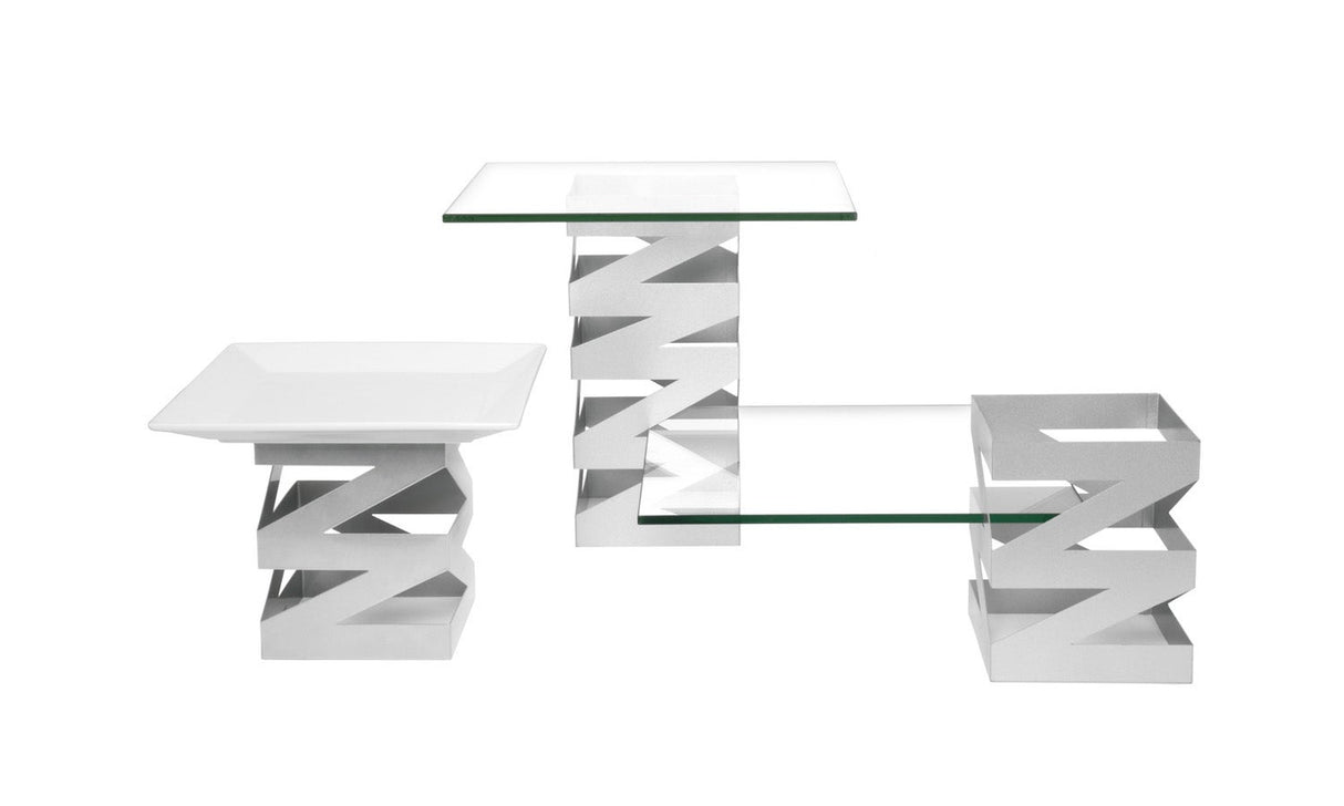 Riser Sets, Zig Zag, 3 Piece, Stainless Steel,1 - 1 EACH