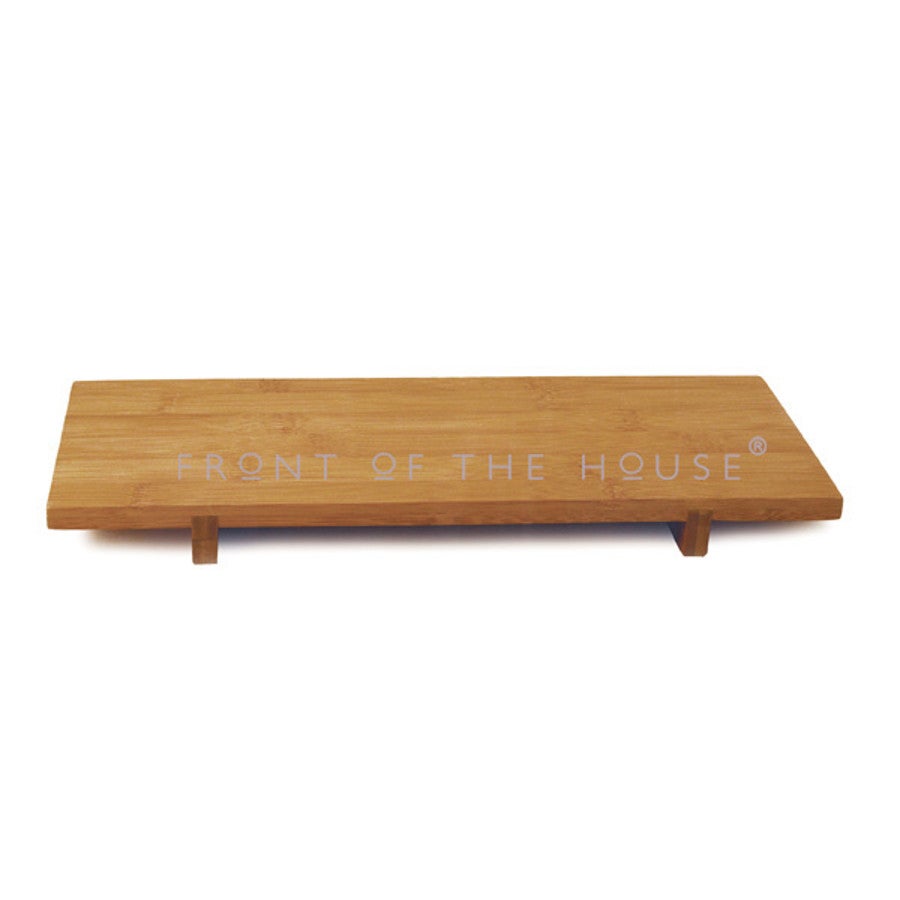 Trays, Serving, 12.25 x 4.75 Inch, Footed, Bamboo,6 - 1 EACH