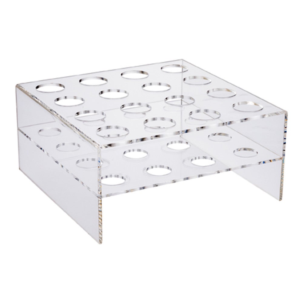Display Stand, Cone Holder, Clear Tek 6.75 x 6.75 x 3.25 Inch, Square, Clear, Acrylic, with 16 Slots,1 - 1 EACH