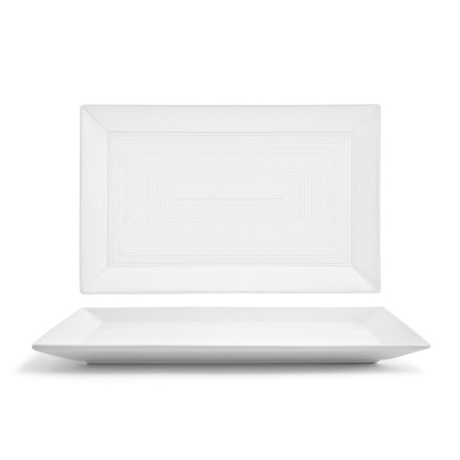 Plates, Spiral, 11 x 7 Inch, White, Rectangular,6 - 1 EACH