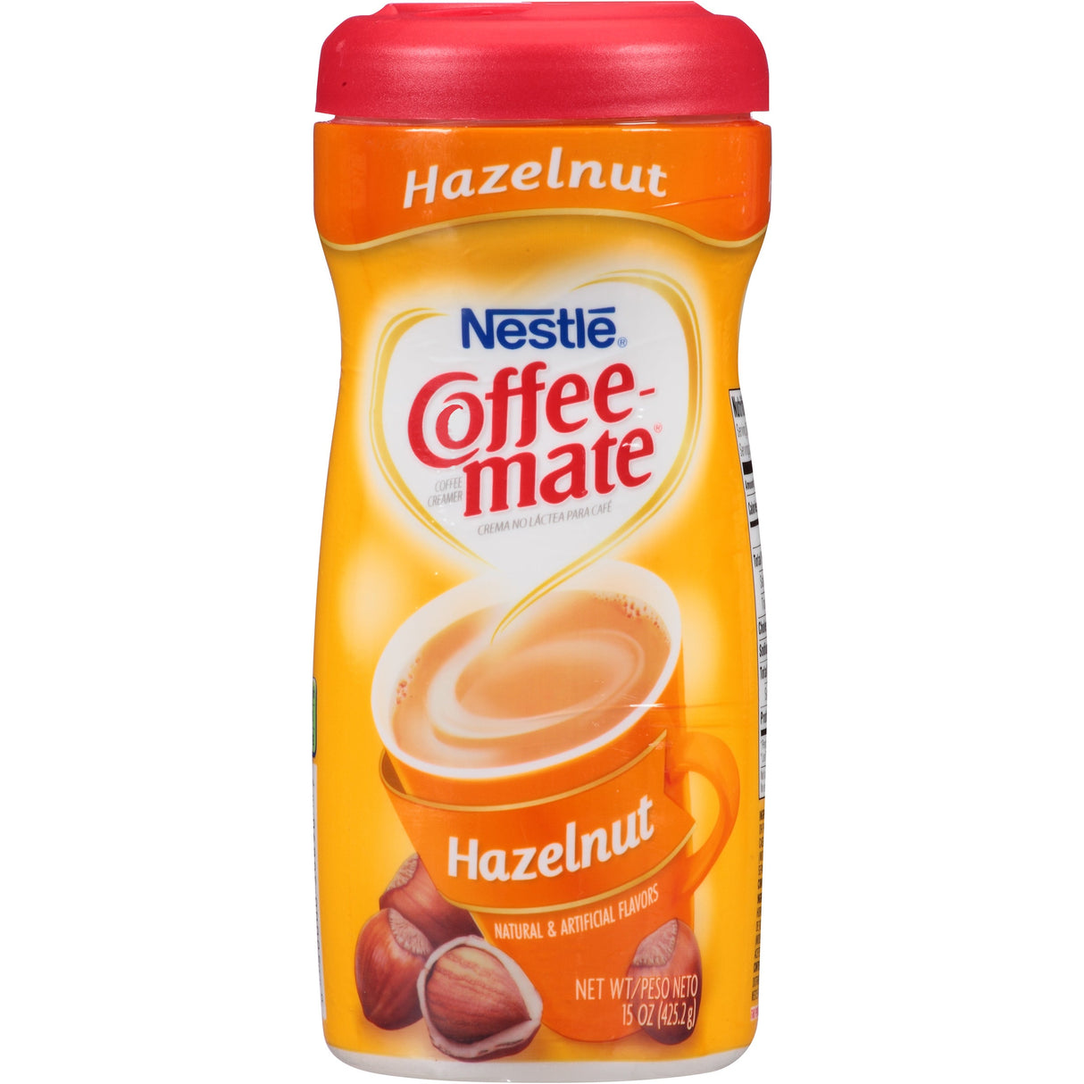 Creamer, Powdered, Coffee-Mate Hazelnut, Shelf Stable,12 - 15 OUNCE