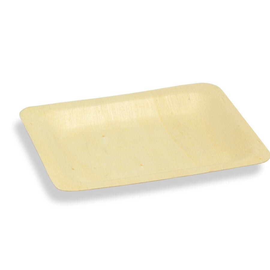 Plate, Servewise, 5.5 x 7.75 Inch, Natural, Poplar & Pine Wood,1 - 200 COUNT