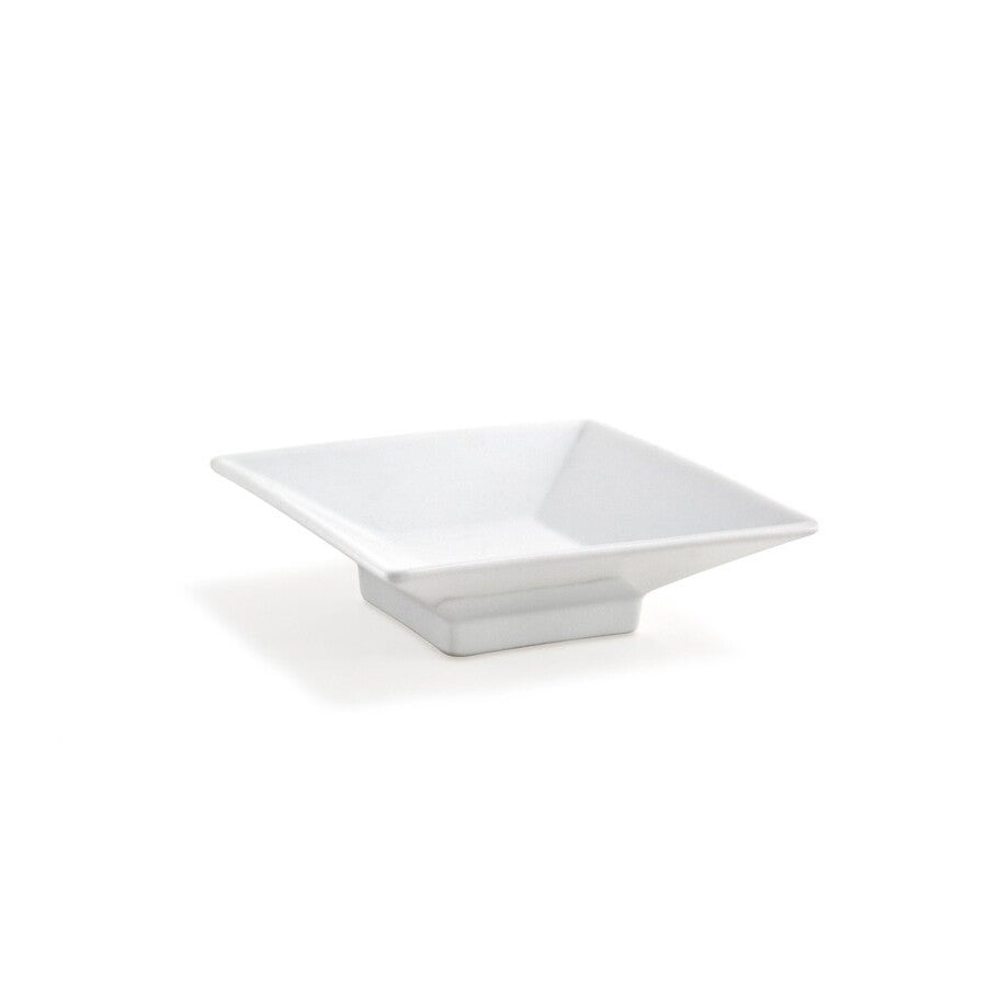 Dishes, Footed, Kyoto, 4 Ounce, White, Porcelain, 4.5 Inch, Square, 4.5 Linear Inch,6 - 1 EACH