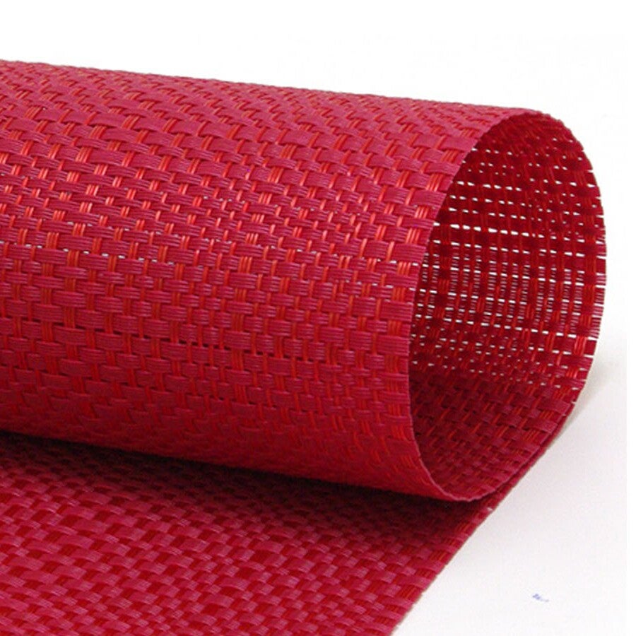 Placemats, Randomweave 16 x 12 Inch, Red, Vinyl,12 - 1 EACH