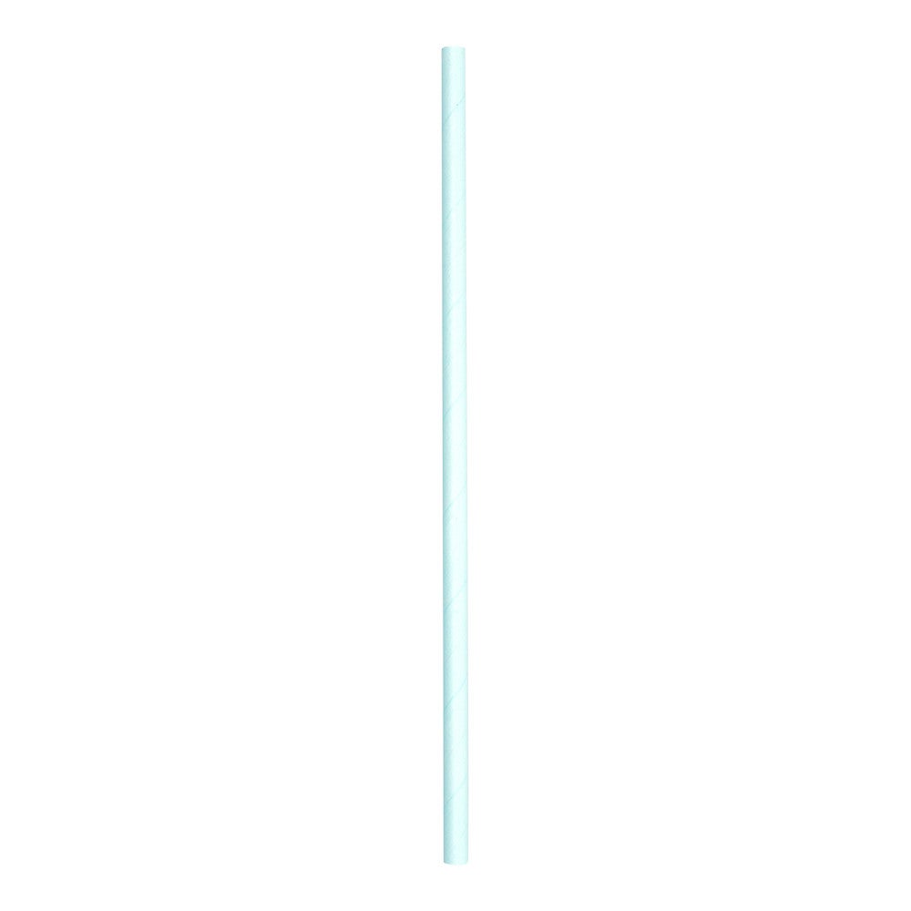 Straws, 7.8 Inch, Paper, Light Mint, Biodegradable, 7.8 Linear Inch,1 - 100 COUNT