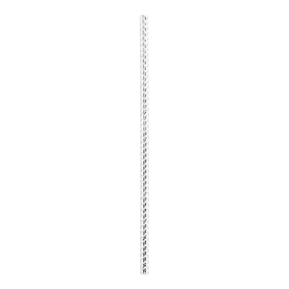 Straws, 7.8 Inch, Paper, Zig Zag Metallic Silver, Biodegradable, 7.8 Linear Inch,1 - 100 COUNT