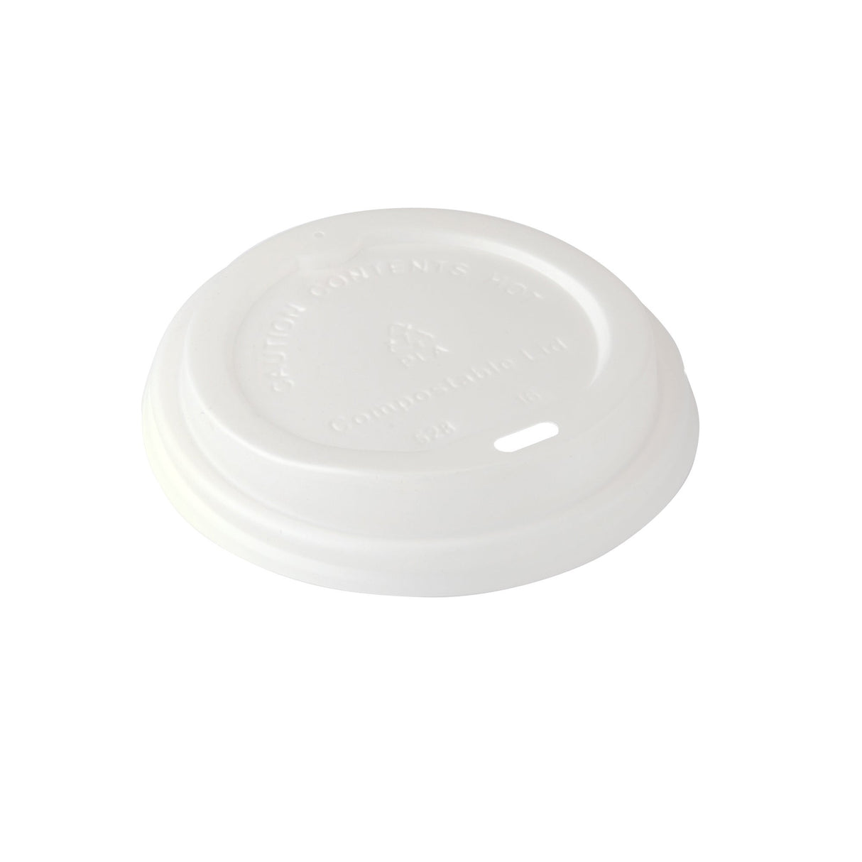 Lids, Flat, Restpresso, Plastic, White, PLA, for 8/12/16 Ounce Cups, Compostable,1 - 500 COUNT