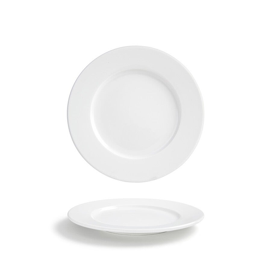 Plates, Monaco, 8.5 Inch, Wide Rim, White, 8.5 Linear Inch,6 - 1 EACH