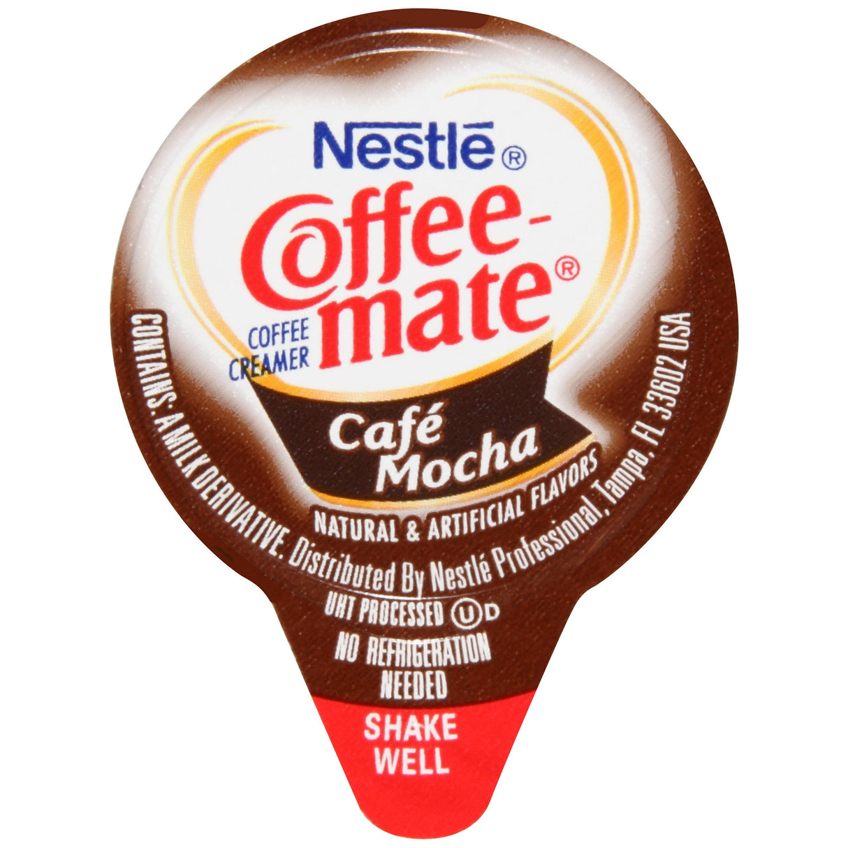 Creamer, Liquid, Coffee-Mate Cafe Mocha, Shelf Stable, Single-Serve, 0.38 Fluid Ounce,4 - 50 COUNT