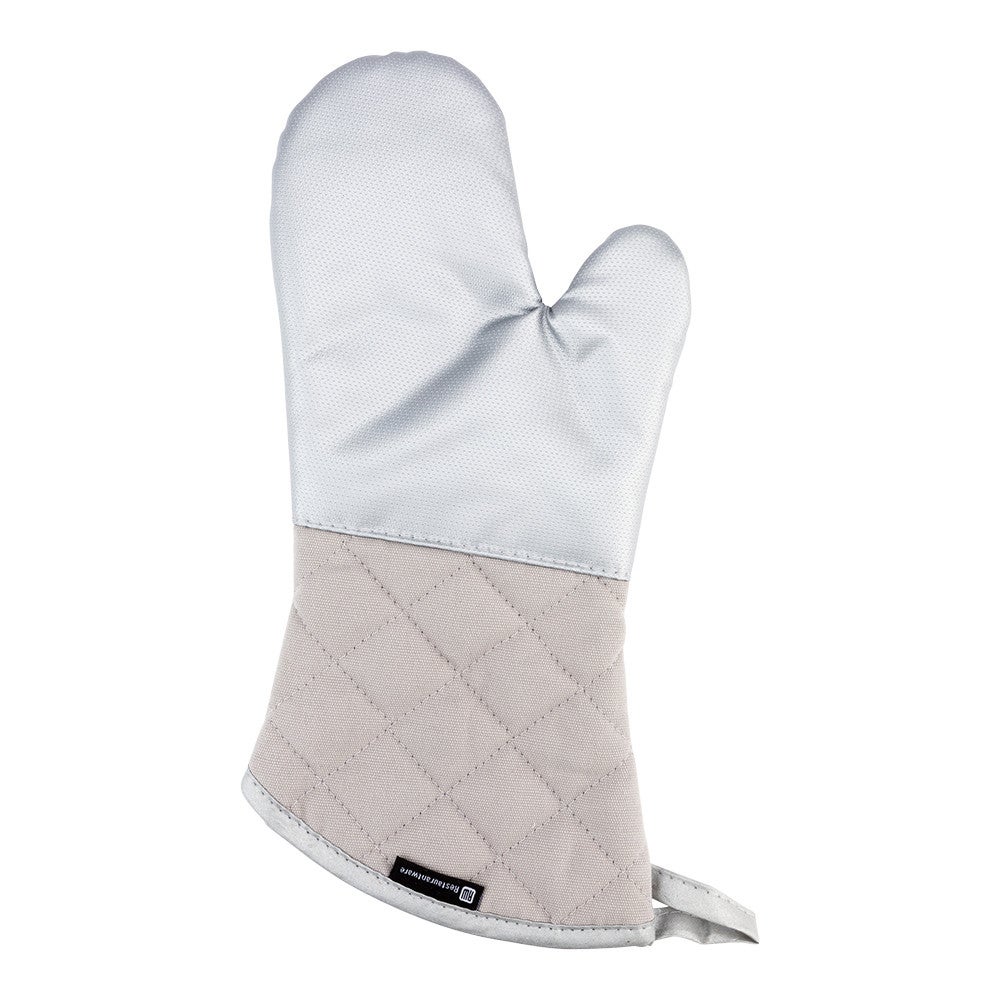 Oven Mitt, Non-Slip, 15 Inch, Professional Grade, Silver, Cotton, with Fiberglass Coating, 15 Linear Inch,1 - 1 EACH