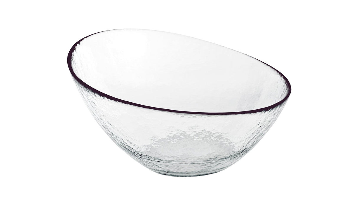 Bowls, Footed, Kaleidoscope, 11.75 Inch, Clear Glass, Slanted, 11.75 Linear Inch,2 - 1 EACH