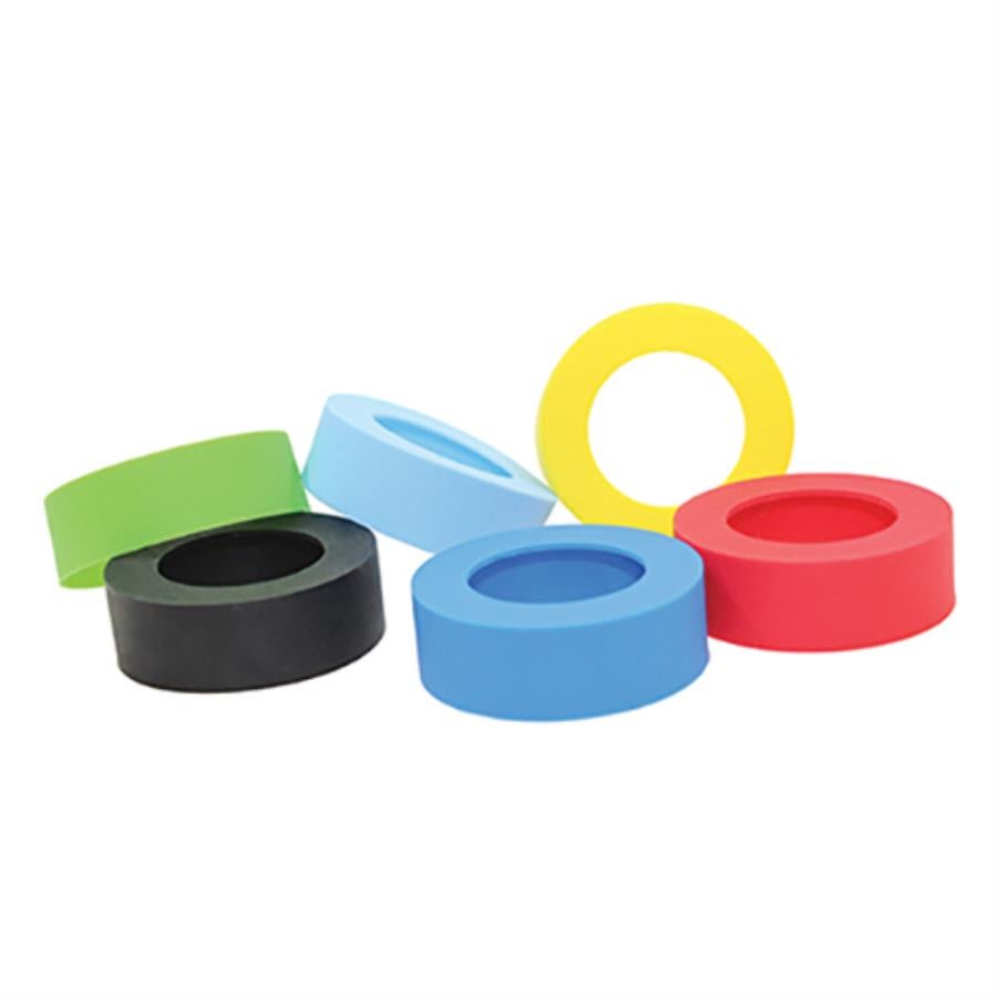 Bands, Assorted Colors, Silicone, Fits 53 mm Squeeze Bottles,12 - 1 EACH