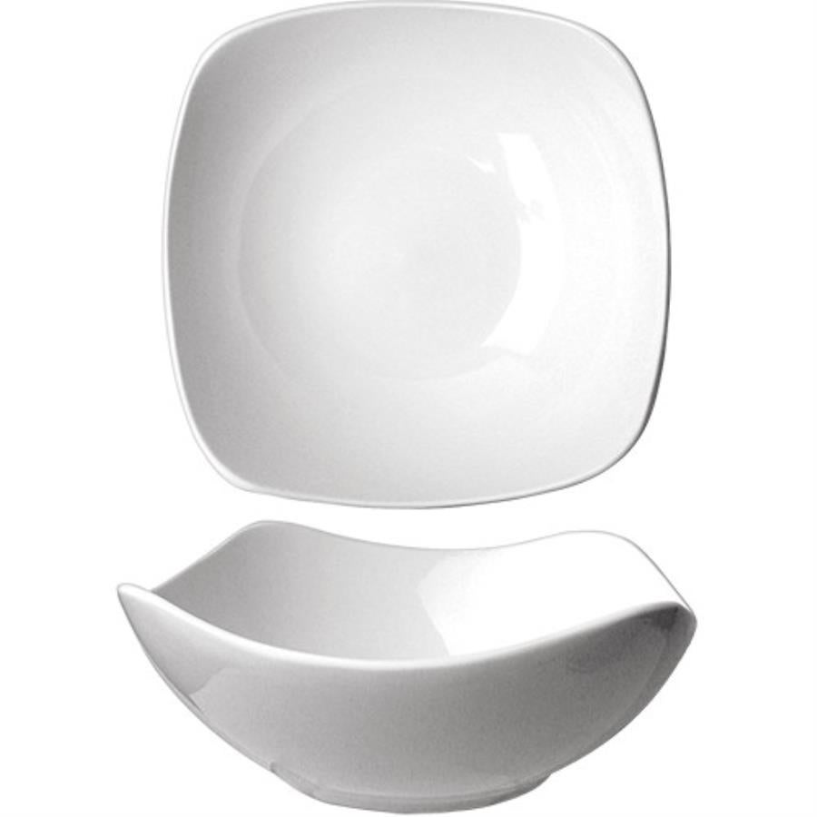 Bowls, Quad Square, 50 Ounce, 8.5 x 8.5 x 3.375 Inch, European White,12 - 1 EACH