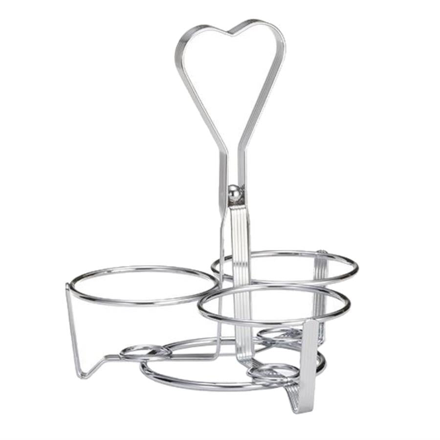 Caddy, Condiment, 3-Ring, Chrome Plated,1 - 1 EACH