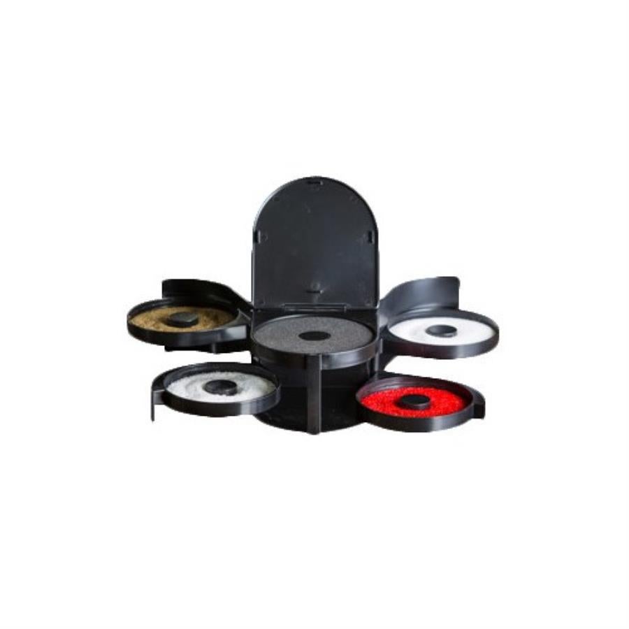 Glass Rimmer, 5-Level, Black Plastic, with Swing-Out Trays,1 - 1 EACH
