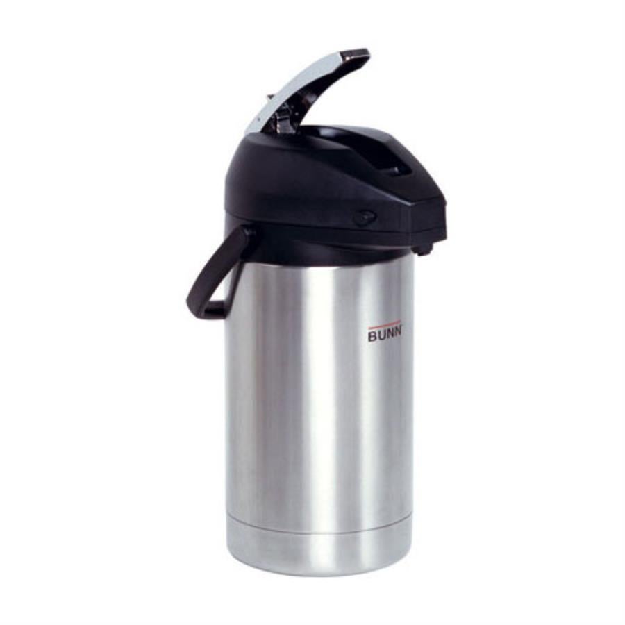 Airpot, Beverage, 3 Liter, Lever-Lid, Stainless Steel,1 - 1 EACH