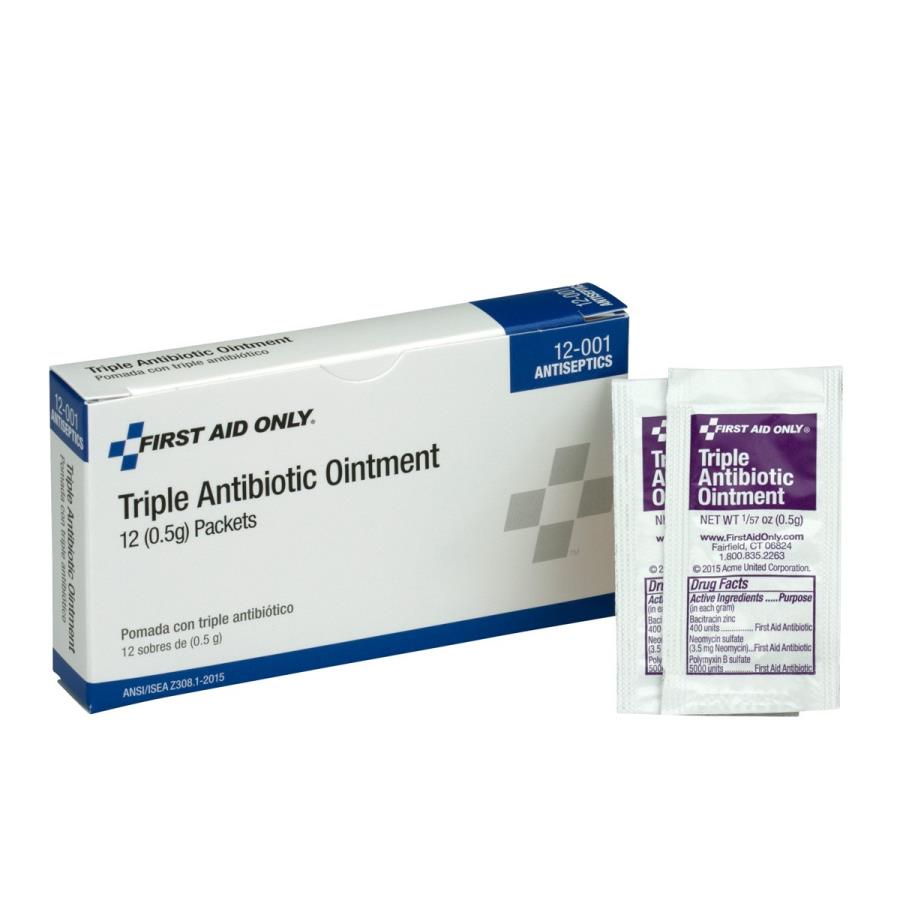 Ointment, Antibiotic,12 - 0.5 Gram Avg