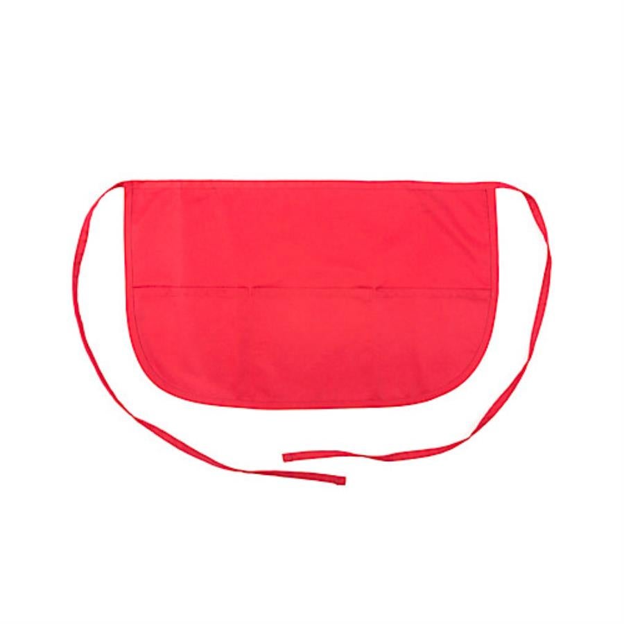 Apron, Waist, 3-Pocket, Red, 13 x 22 Inch, Rounded,1 - 1 EACH