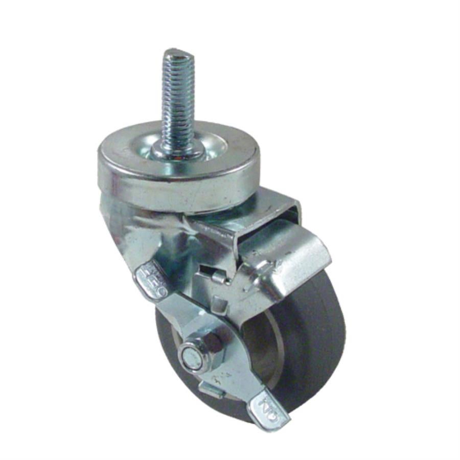 Caster, Stem Swivel, 3 Inch, with Break, for Cart & Shelf,1 - 1 EACH