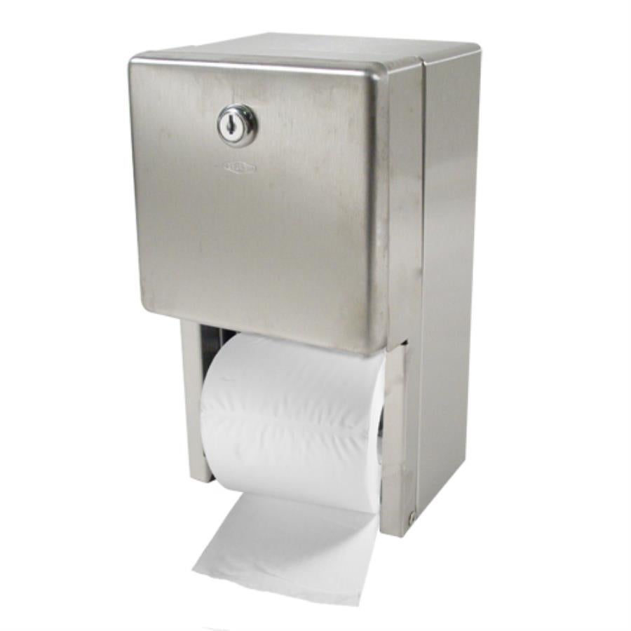 Dispenser, Toilet Tissue, 2-Roll, Stainless Steel, 6.0625 x 11 x 5.9375 Inch,1 - 1 EACH