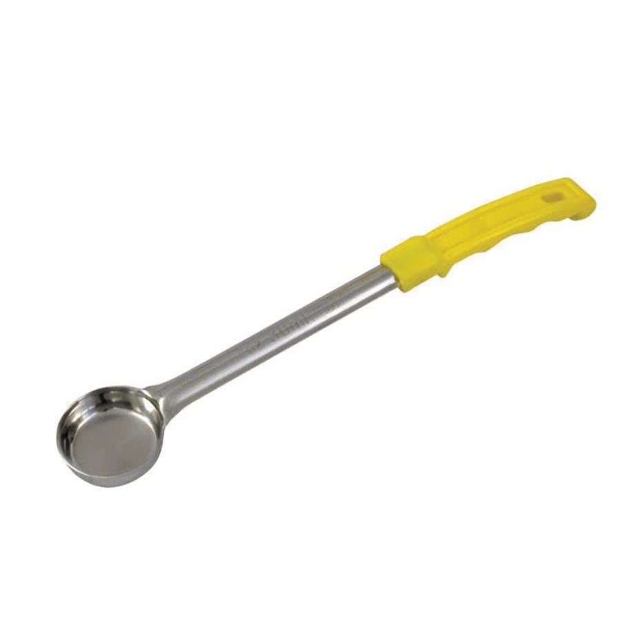 Spoons, Portion, 1 Ounce, Stainless Steel & Polypropylene, with Yellow Handle, 13 Inch,1 - 1 EACH