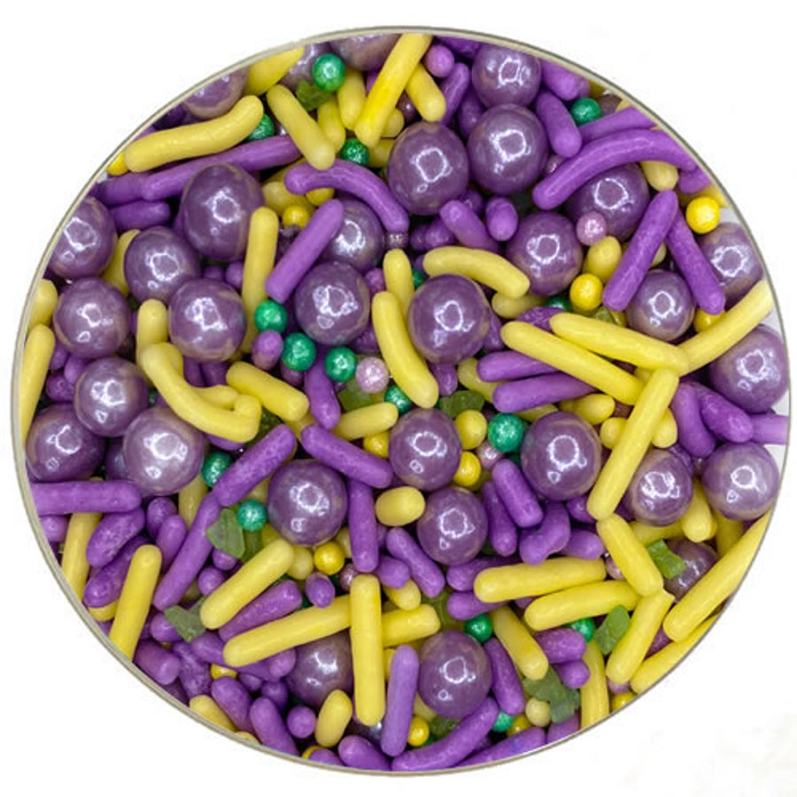 Sprinkle Mix, Mardi Gras, Purple/Green/Yellow Assortment,6 - 1 POUND