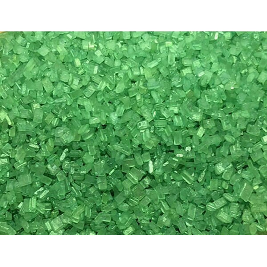 Sugar, Decorating, Large Crystal, Green Shine,1 - 5 POUND