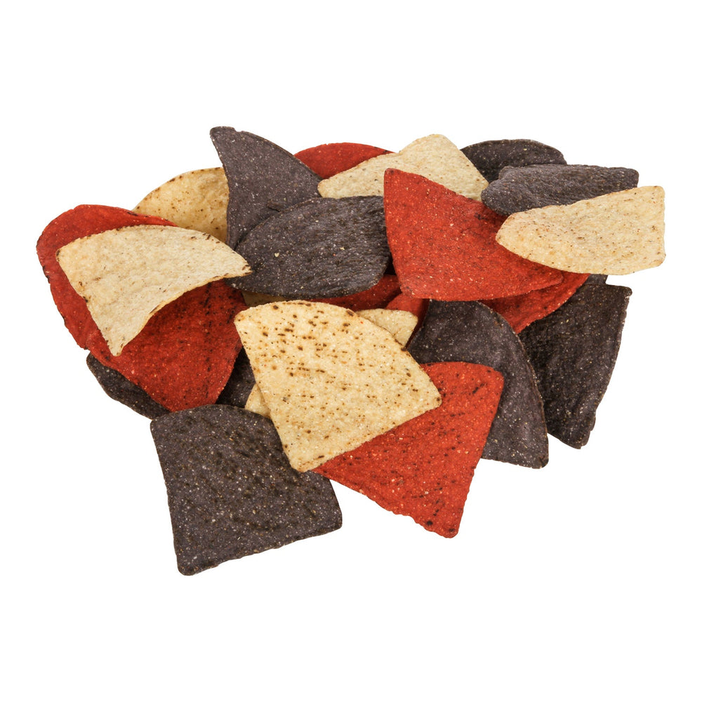 Chips, Tortilla, Tri-Color, Triangle, Shelf-Stable, Bulk,6 - 2 POUND