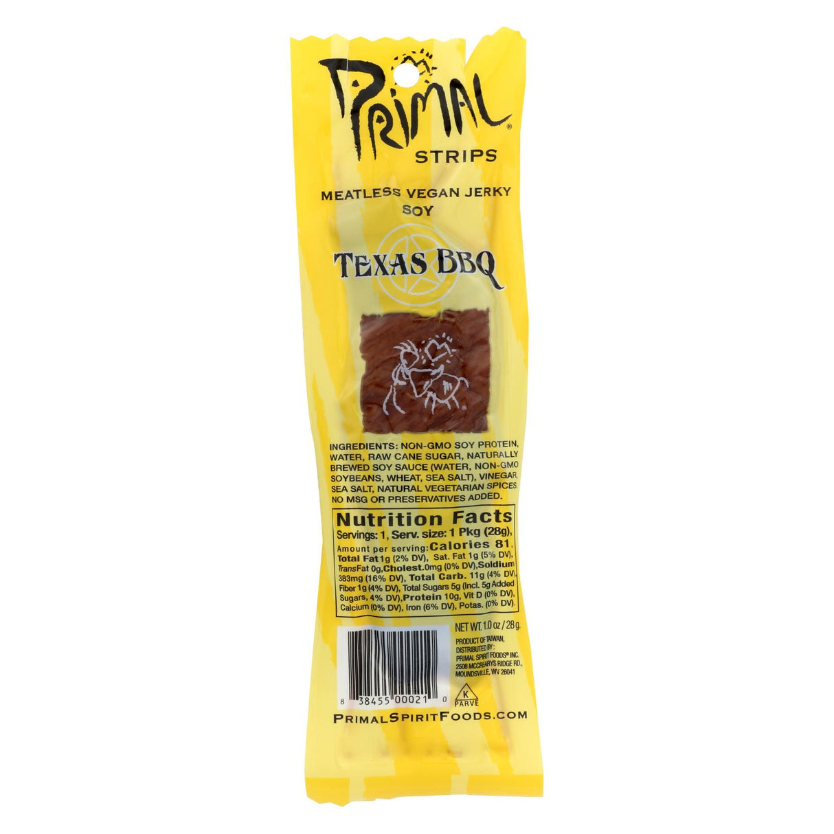 Soy Jerky, Texas Barbecue, Single-Serve, Individually-Wrapped,24 - 1 OUNCE