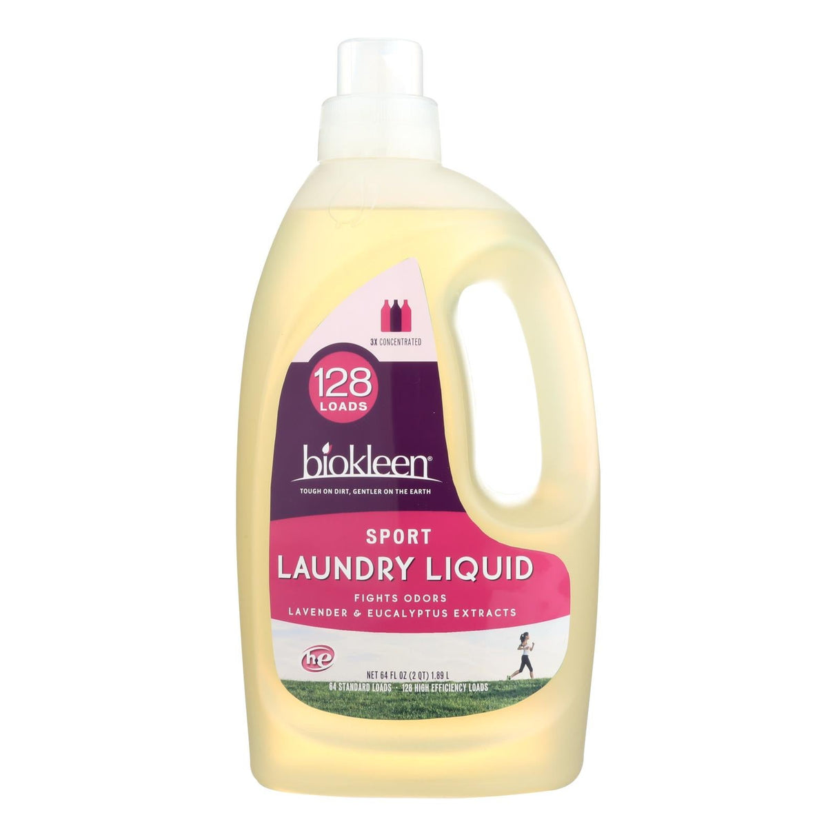 Laundry Detergent, Sport, 3x Concentrated, Liquid, Lavender & Eucalyptus, High Efficiency,1 - 64 FLUID