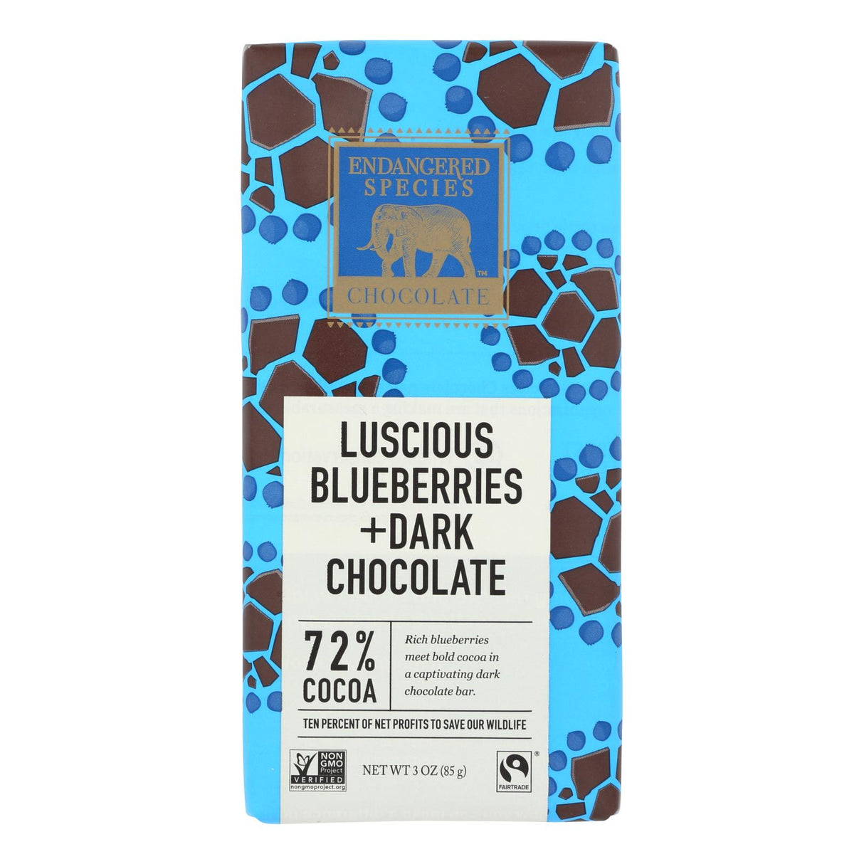 Candy Bars, Dark Chocolate, Sea Turtle, with Blueberries,12 - 3 OUNCE