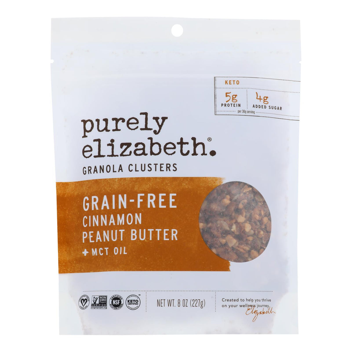 Granola Clusters, Cinnamon Peanut Butter, with MCT Oil,6 - 8 OUNCE