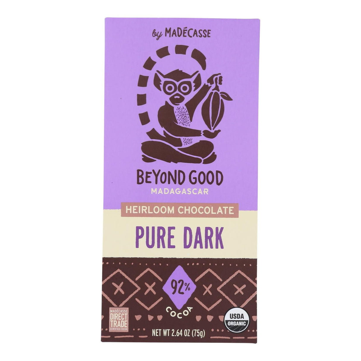 Candy Bars, Dark Chocolate, 92% Cocoa,12 - 2.64 OUNCE