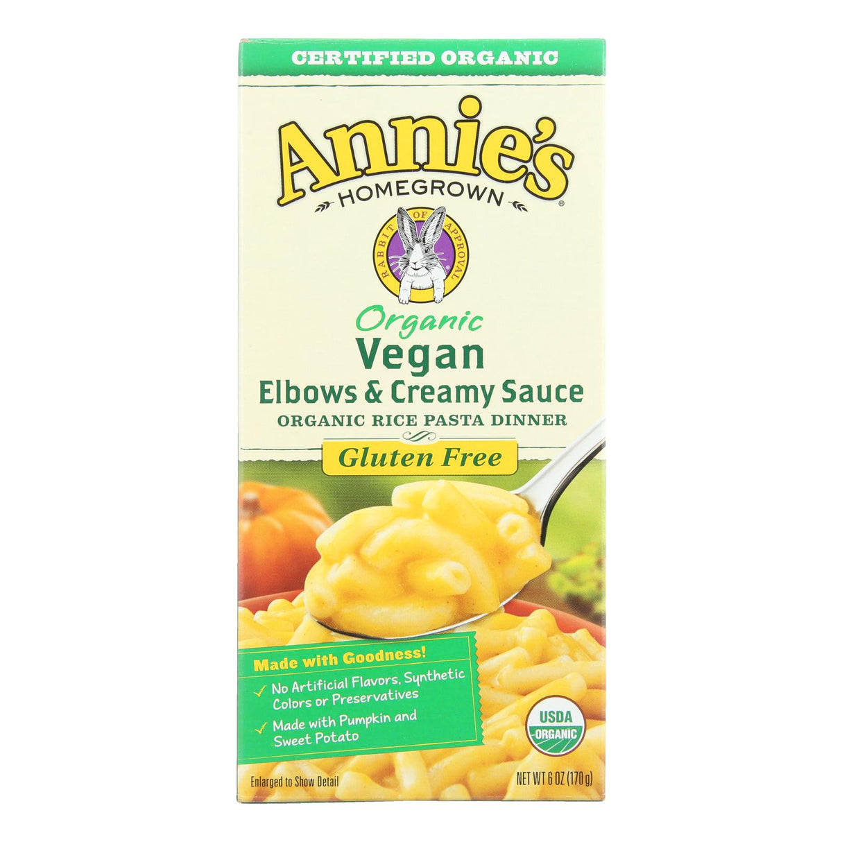 Entree, Macaroni & Cheese, Elbows, Dry, with Rice Pasta & Creamy Sauce,12 - 6 OUNCE