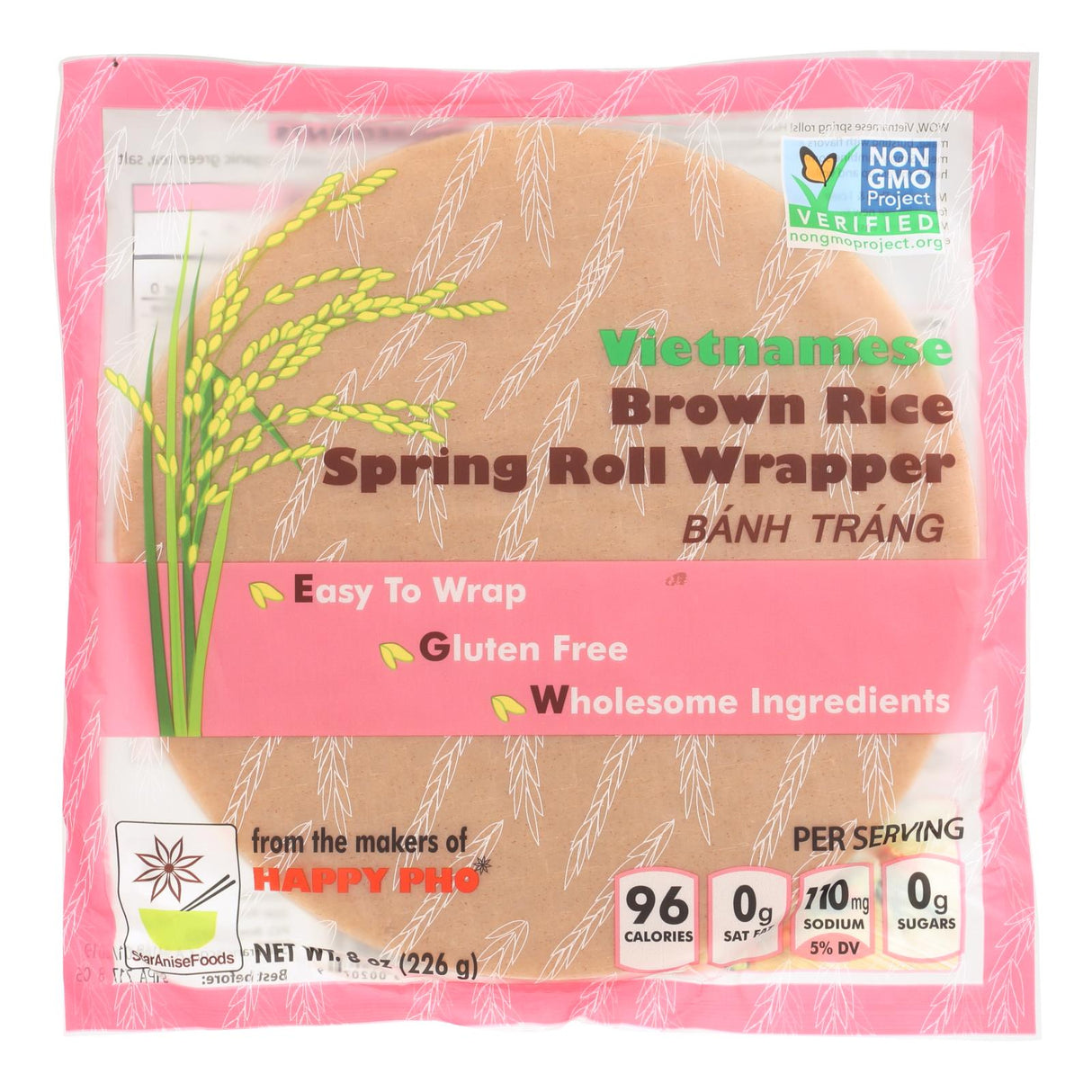 Wrappers, Spring Roll, Brown Rice, Shelf-Stable,6 - 8 OUNCE