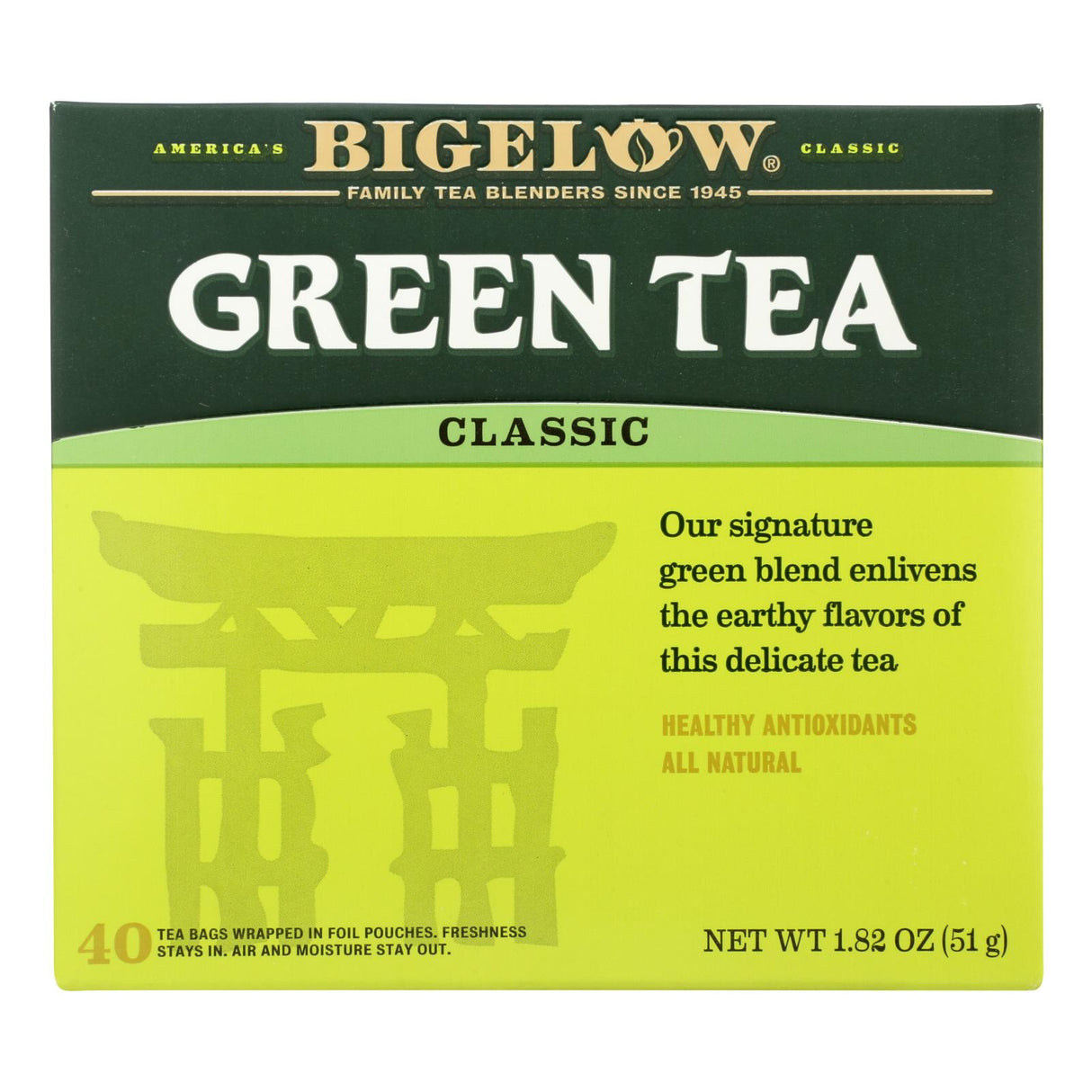 Tea, Green, Classic, Individualy Wrapped with String,6 - 40 COUNT