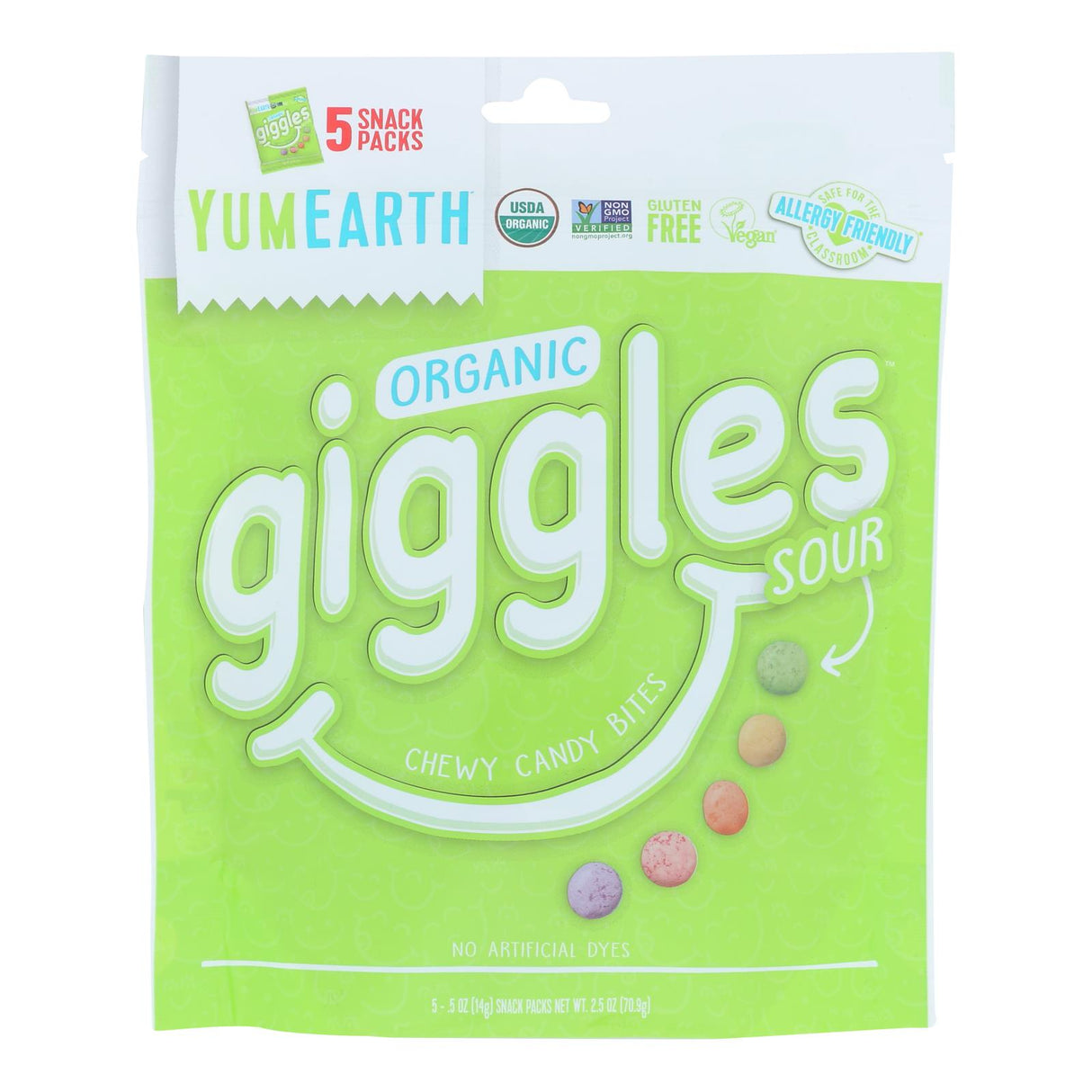 Candy Bites, Giggles, Chewy Sour, 0.5 Ounce,12 - 5 COUNT