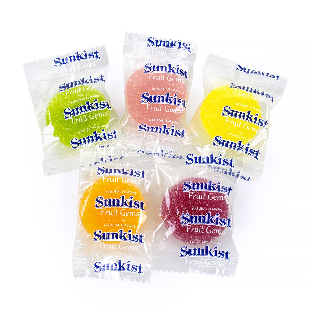 Candy, Gummy, Assorted Fruit, Individually-Wrapped,1 - 2 POUND