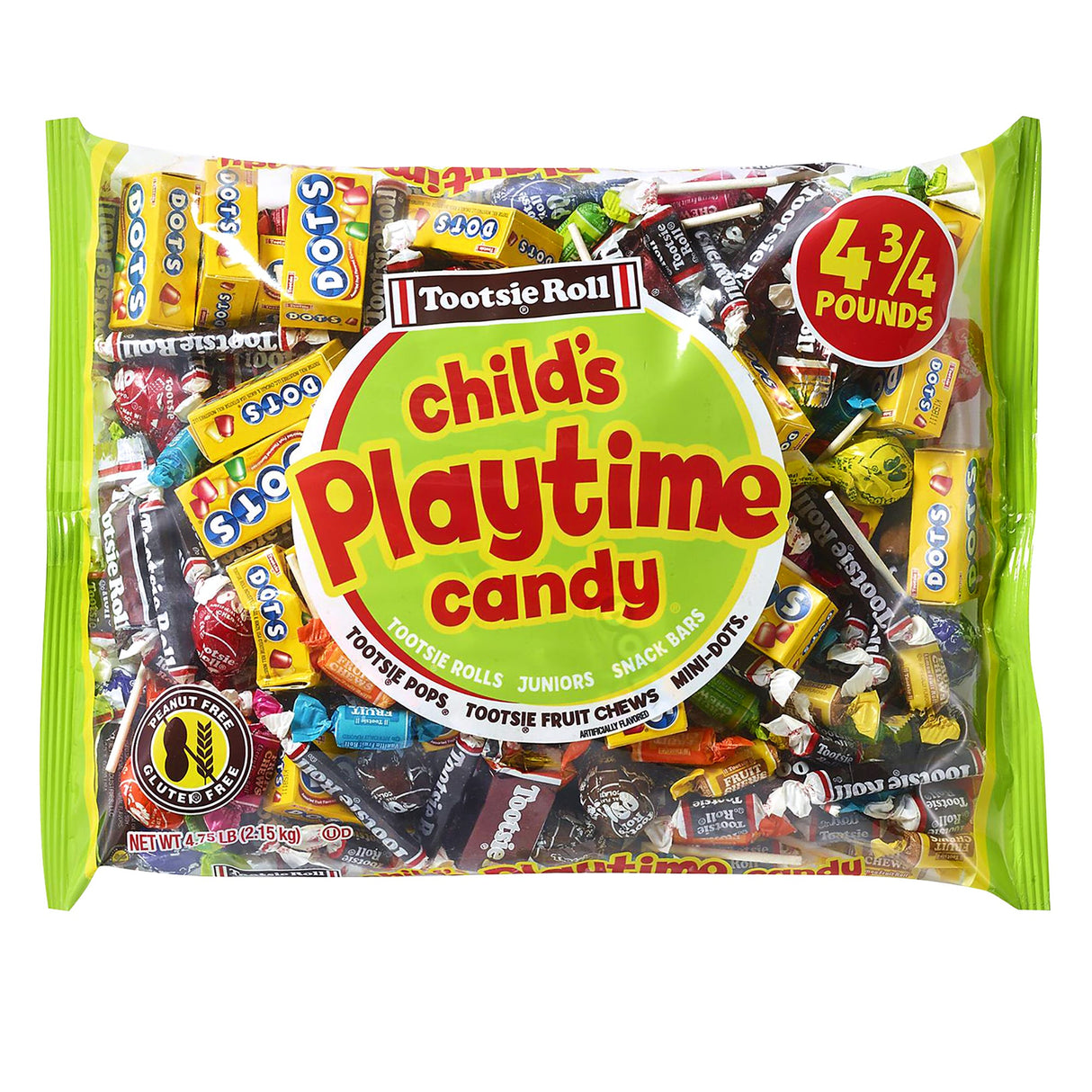 Candy, Assorted, Individually-Wrapped,1 - 4.75 POUND