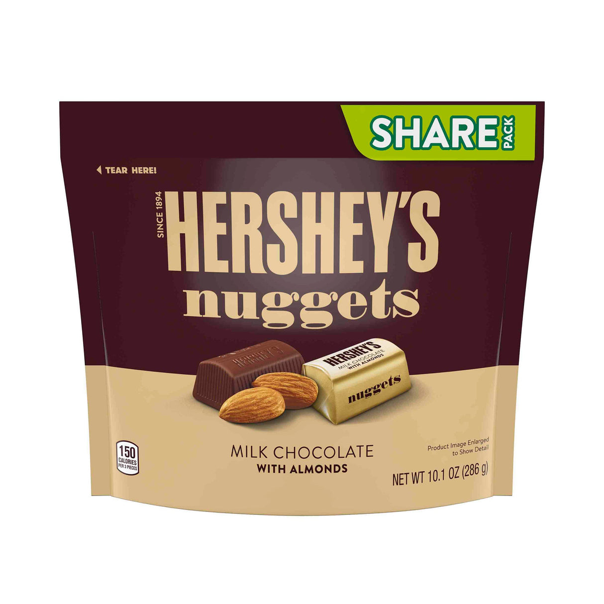 Candy, Milk Chocolate, Nuggets, with Almonds,3 - 10.1 OUNCE