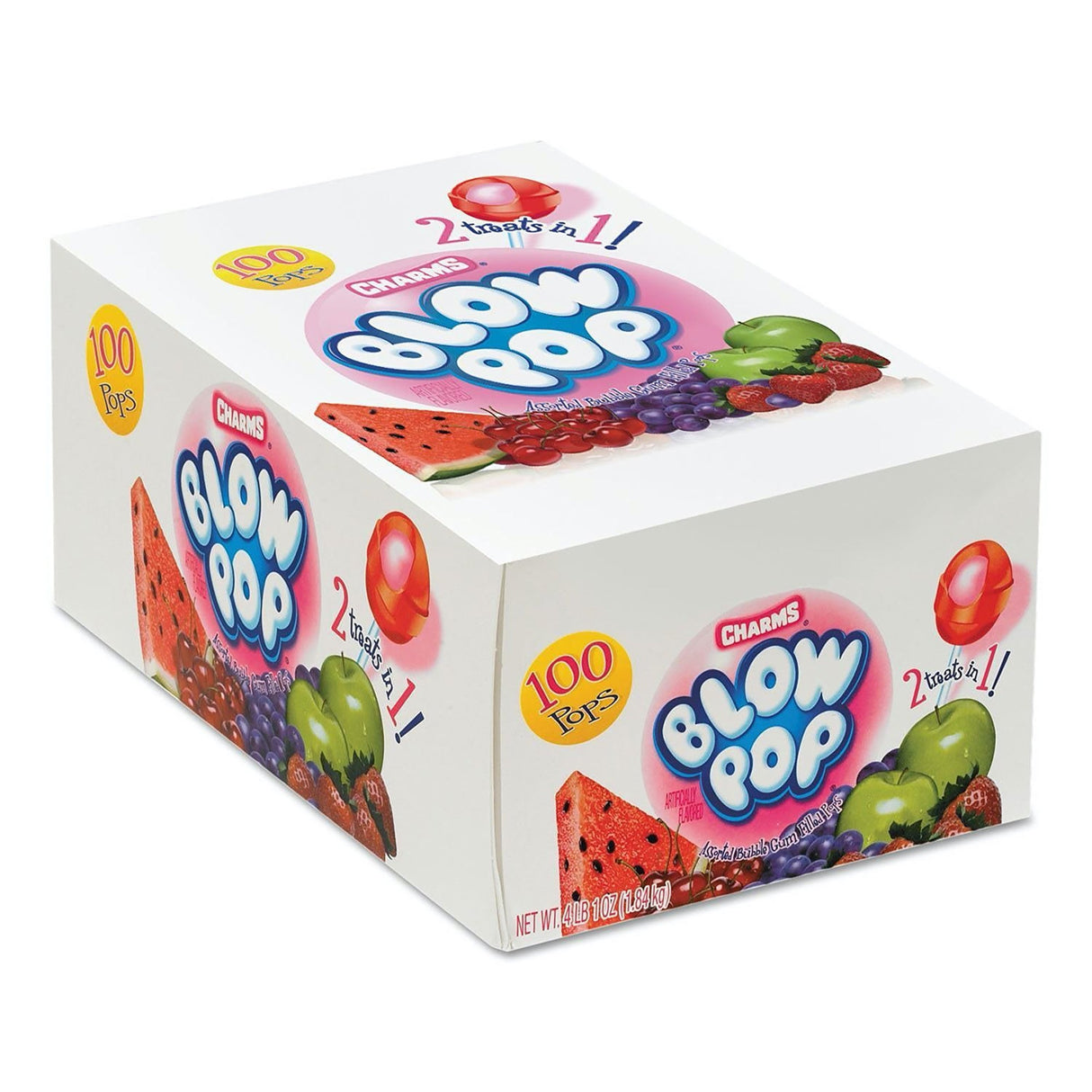 Candy Lollipops, Variety Pack, with Bubble Gum Centers, Individually Wrapped,100 - 1 EACH