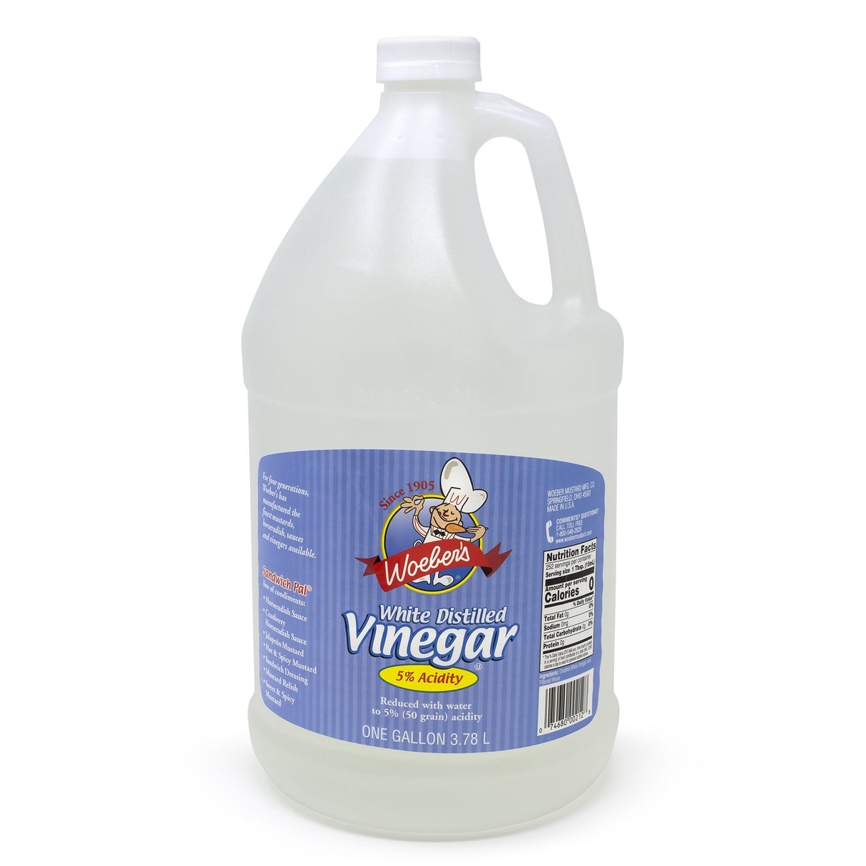 Vinegar, Distilled White, 5%,1 - 1 GALLON