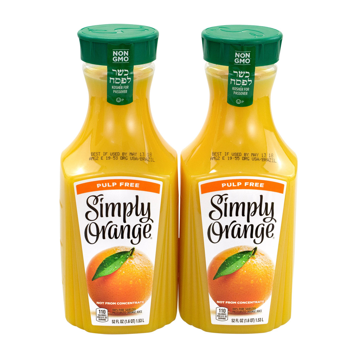 Juice, Orange, 100%, Not from Concentrate, Refrigerated,2 - 52 FLUID