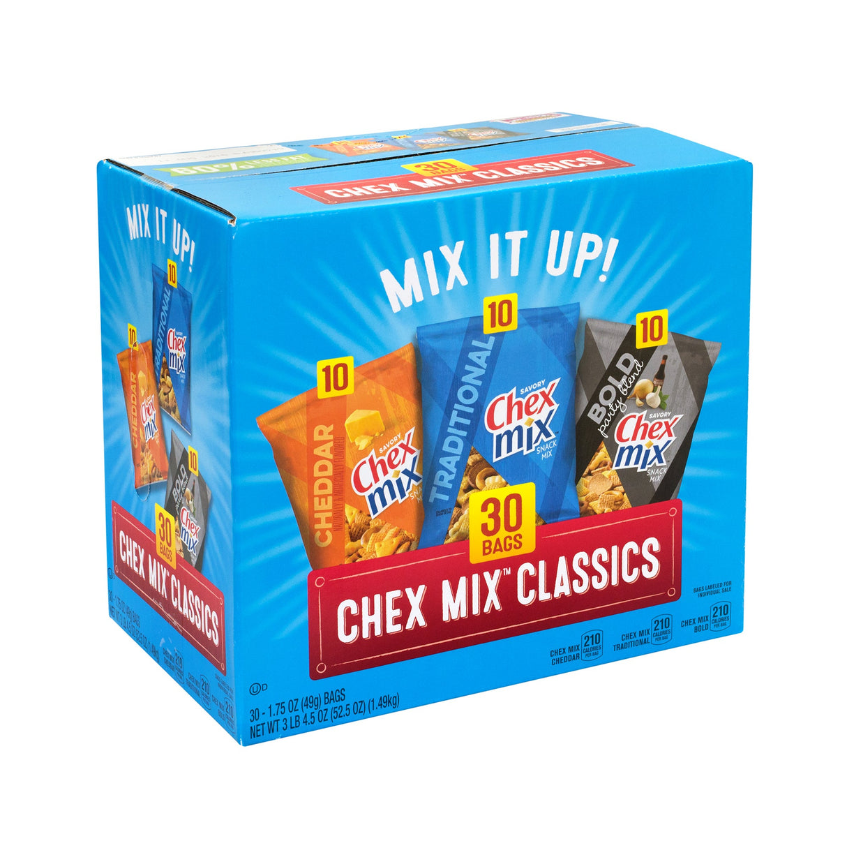 Snack Mix, Classics, Variety Pack, Single-Serve,30 - 1.75 OUNCE