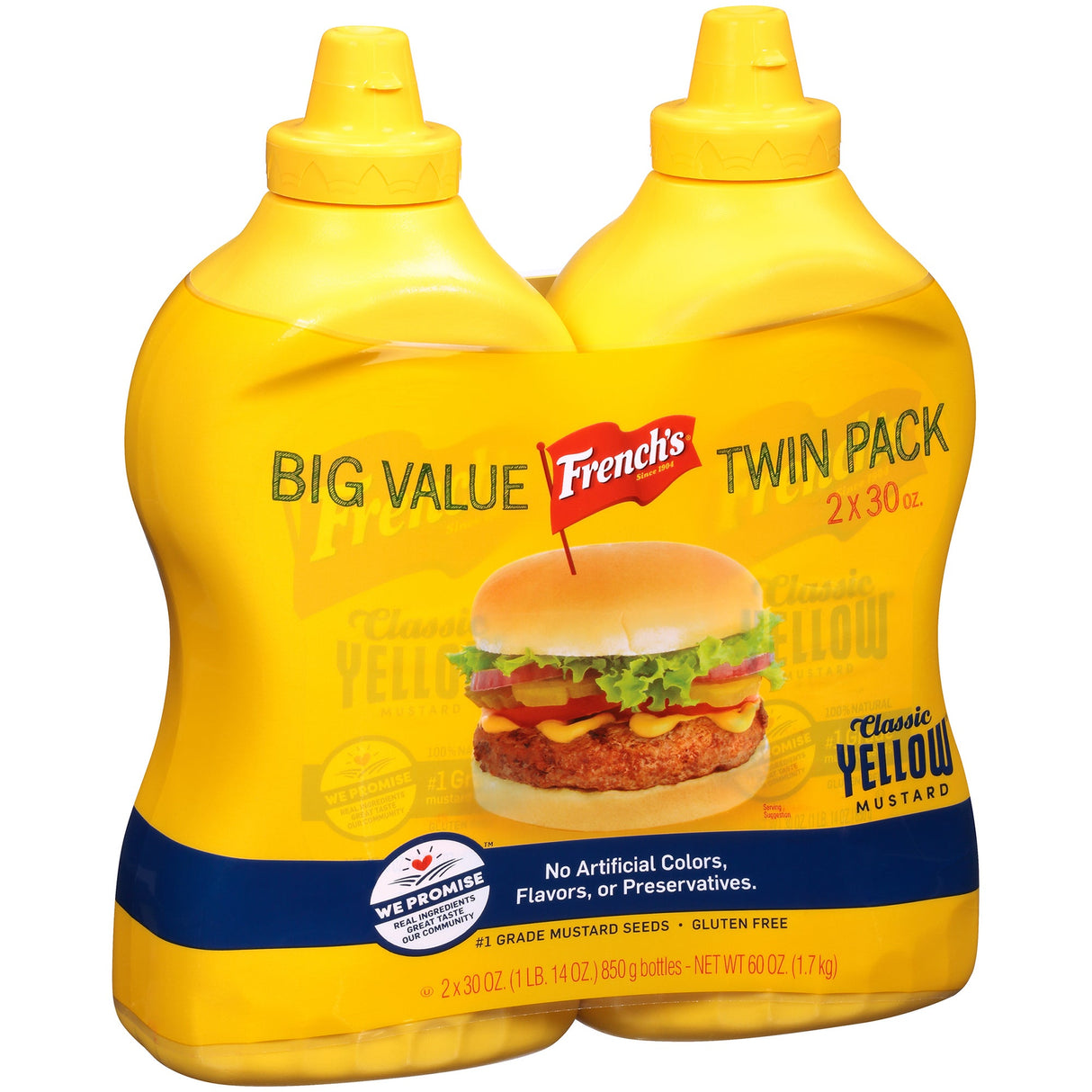 Mustard, Yellow, Squeeze Bottle,2 - 30 FLUID