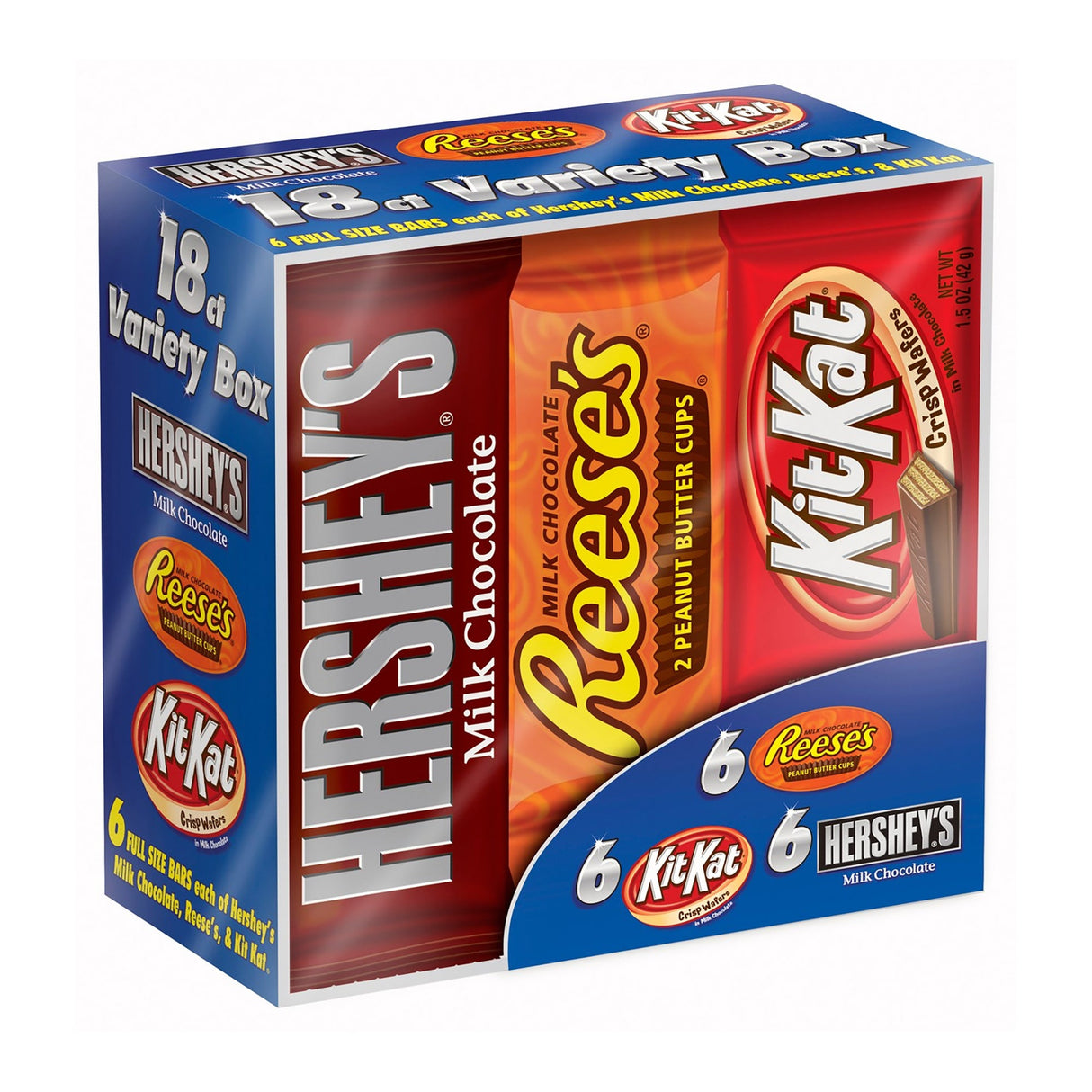 Candy, Chocolate, Full Size, Variety Pack,18 - 1 EACH